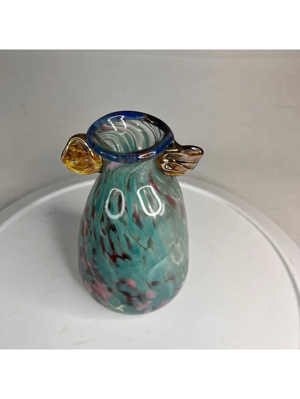 Hand-Blown Art Glass 7 inch High Vase